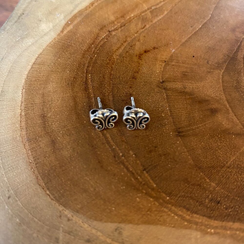 RETIRED James Avery Garden Butterfly Ear Post Earring, Sterling Silver
